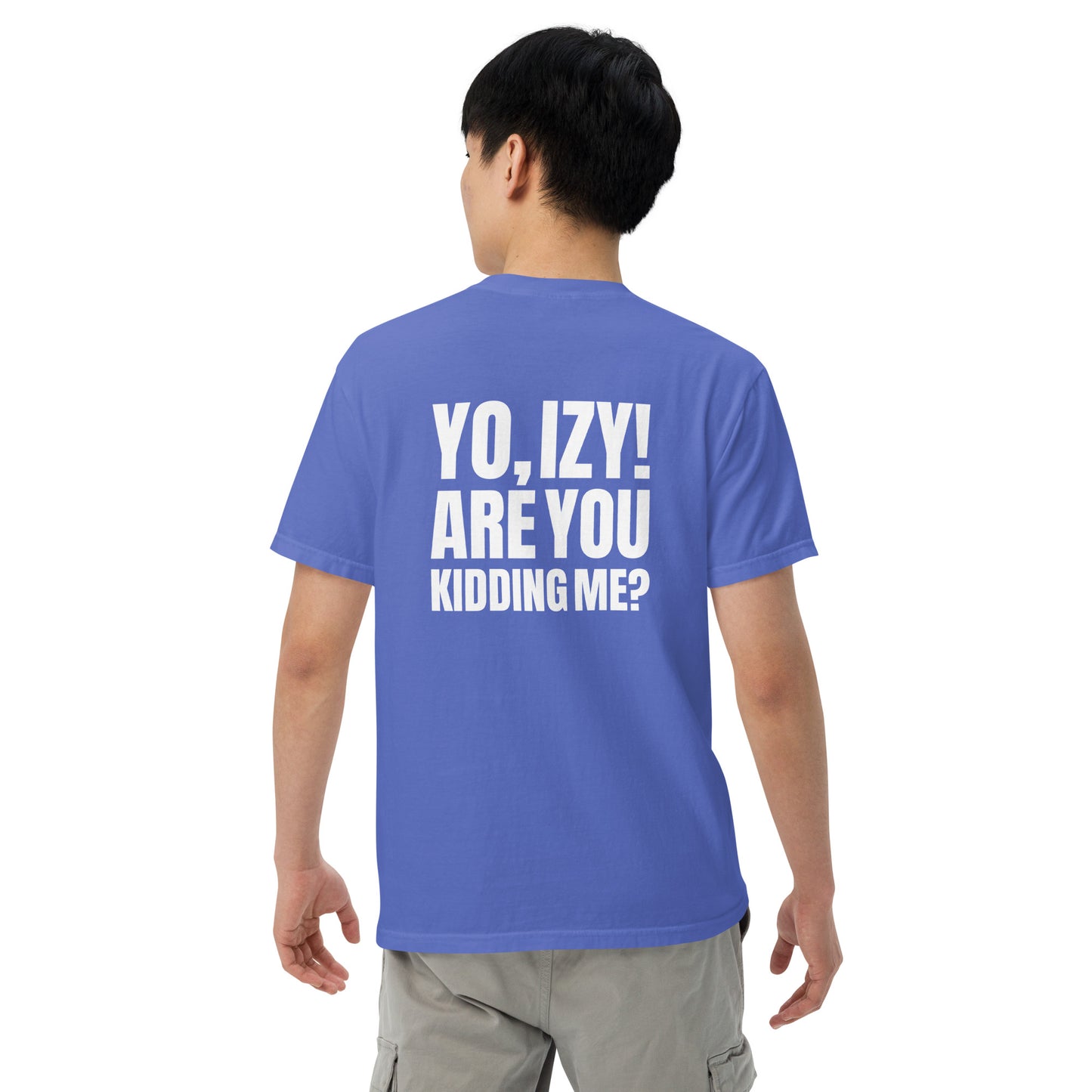 Men’s “Yo, Izy!” garment-dyed heavyweight t-shirt